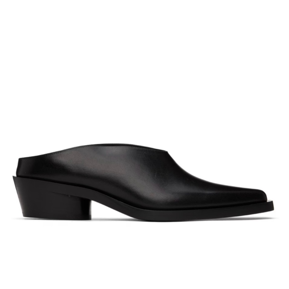 Proenza Schouler Black Bronco Mules